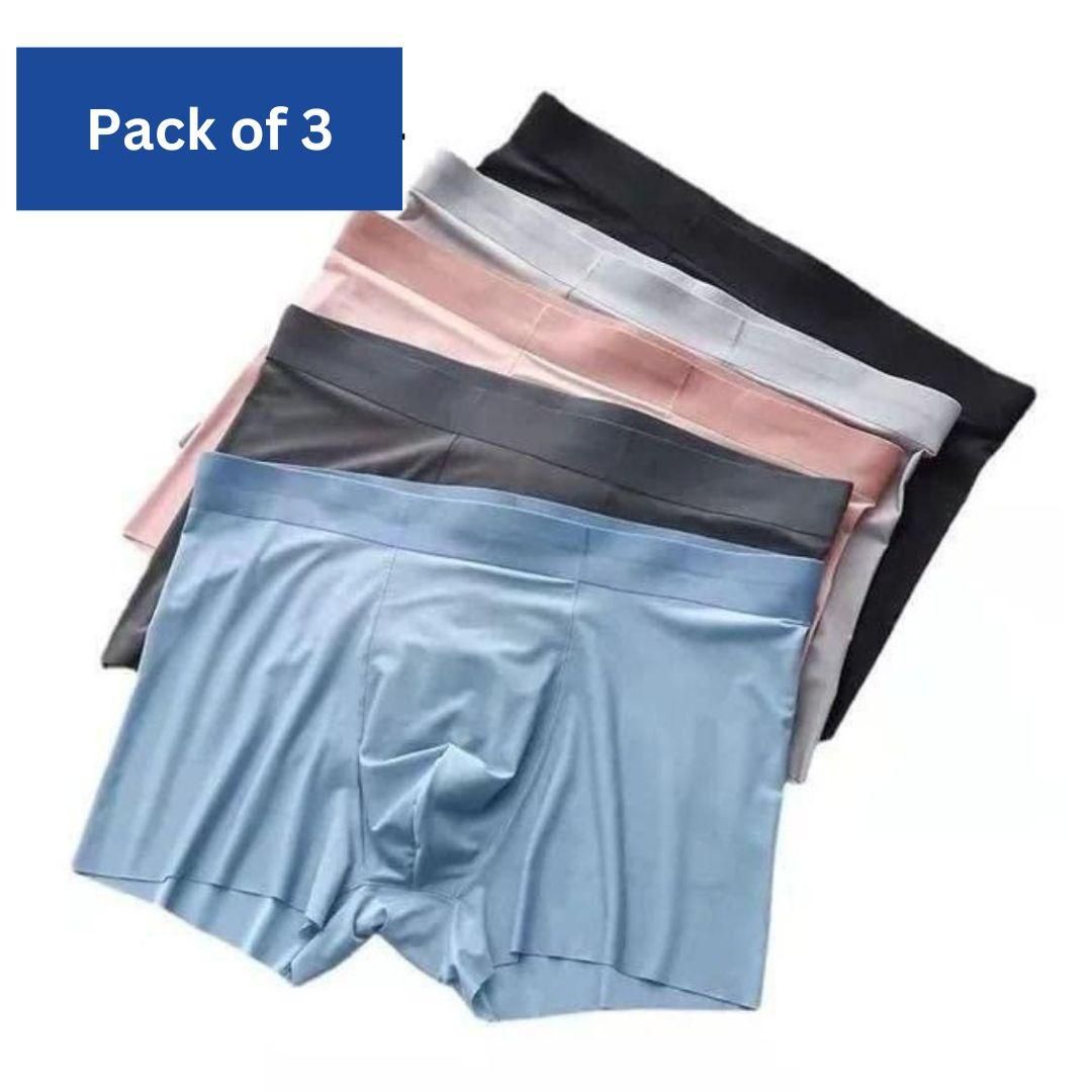 Men's Ice Silk Briefs Boxers (Pack of 3)