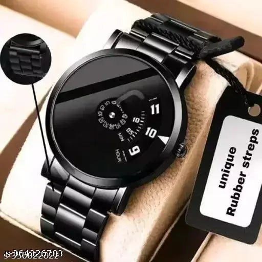 Analog Watch - For Men And Boys new collection Designer Analog Rubber belt Unique Chakri Paidu watch for men & Boys Analog Watch paidu Rubber black watches